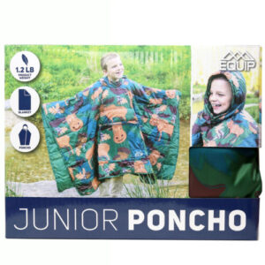 Equip Junior Poncho Moose Print, Camping, Hiking, Outdoors Pillow Age 5-11